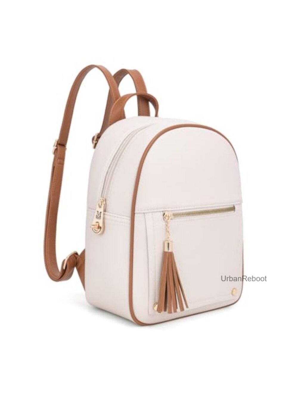 Mini Backpack Anti Theft Faux Leather Twist Lock Tassel for Girls